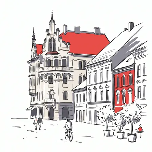 Maribor Ilustracija Glavni Trg